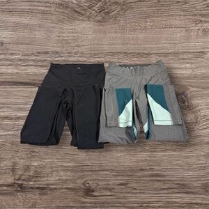 Under Armour Girls Youth  XS Black  & Gray Leggings